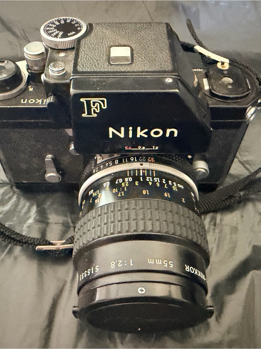 Nikon F Black Film Camera with 55mm f/2.8 Lens